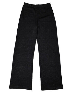 St John Evening Black Pants Long with Darts S x 31 NWOT Wide Bottom Sparkle